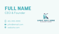 Industrial Steel Structure Letter K Business Card