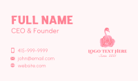 Floral Flamingo Rose  Business Card Design
