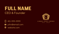 Luxury Royal Crown Lettermark Business Card