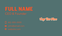 Retro Generic Wordmark  Business Card Design