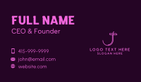 Dainty Feminine Curve Business Card