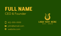 Gold Horseshoe Harp Business Card Design