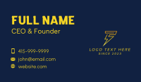 Lightning Energy Letter TS Business Card Design