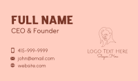 Aesthetic Monoline Woman Business Card Design