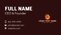 Flaming Grill Chicken Business Card Design