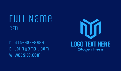 Blue Tech Company Business Card