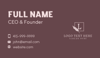 Classic Ornamental Leaf Lettermark Business Card