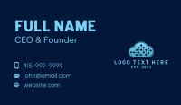 Blue Circuit Cloud  Business Card Design