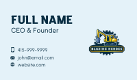 Backhoe Digger Excavator Business Card Image Preview