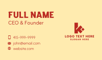 Modern Letter K Business Card