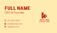 Modern Letter K Business Card