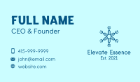 Line Art Winter Snowflake  Business Card