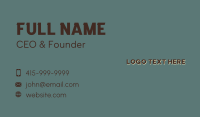 Veteran Business Wordmark Business Card