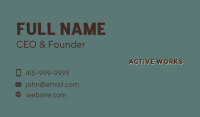 Veteran Business Wordmark Business Card