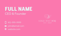 Elegant Feminine Letter Business Card Design