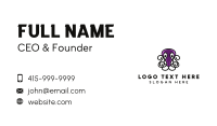 Violet Octopus Tentacles Business Card
