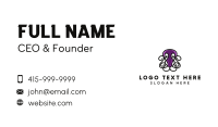 Violet Octopus Tentacles Business Card Design