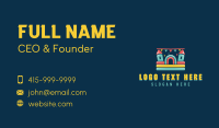 Inflatable Castle Party Business Card Design