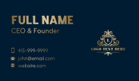 Elegant Royal Crest Shield Business Card