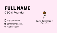Carnation Flower Line Art Business Card