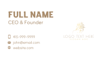 Gold Luxury Floral Woman Business Card