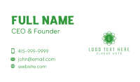 Green Flower Lettermark Business Card Design