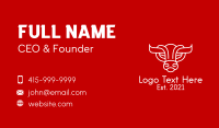 White Bull Zodiac  Business Card