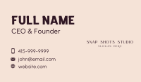 Simple Luxe Wordmark Business Card Design