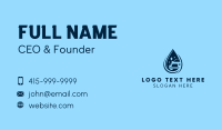 Water Droplet Car Wash Business Card