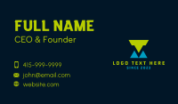 Gaming Streamer Letter V Business Card Design