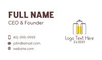 Canned Beer Line Art Business Card Design