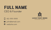 Professional Letter A & M Business Card