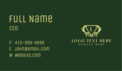 Luxury Ornate Crest Business Card