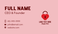 Love Lock Keyhole Business Card