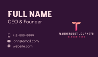 Advertising Firm Letter T Business Card