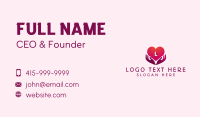 Caring Heart Hand  Business Card