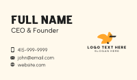 Orange Bird Mascot  Business Card