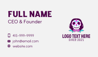 Colorful Calavera Skull Business Card