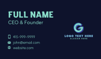 Sleek Gaming Letter G Business Card