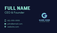 Sleek Gaming Letter G Business Card Image Preview