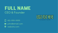 Quirky Outlined Wordmark Business Card