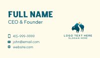 Buffalo Bison Wildlife Adventure Business Card Design