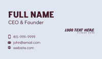 Retro Enterprise Wordmark Business Card