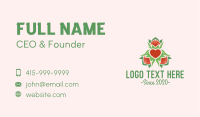 Organic Heart Leaf Decoration Business Card
