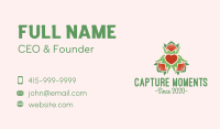 Organic Heart Leaf Decoration Business Card