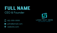Generic Technology Letter S Business Card