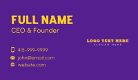 Startup Clothing Business Business Card