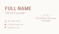 Generic Script Wordmark Business Card Design