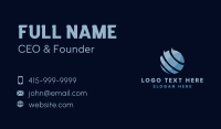 Blue Globe Stripe Business Card