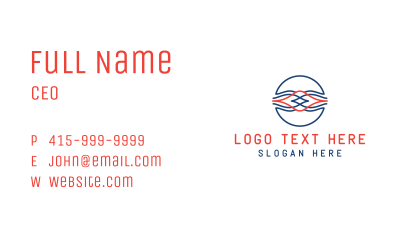 Abstract Company Waves Business Card